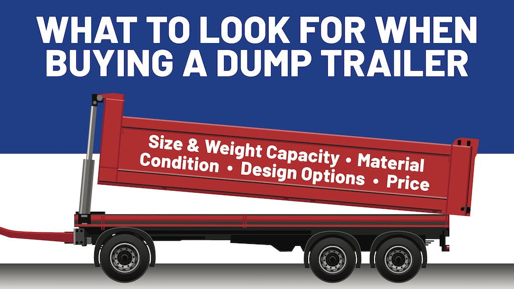 Graphic of a dump trailer with what it's used for written on it. 