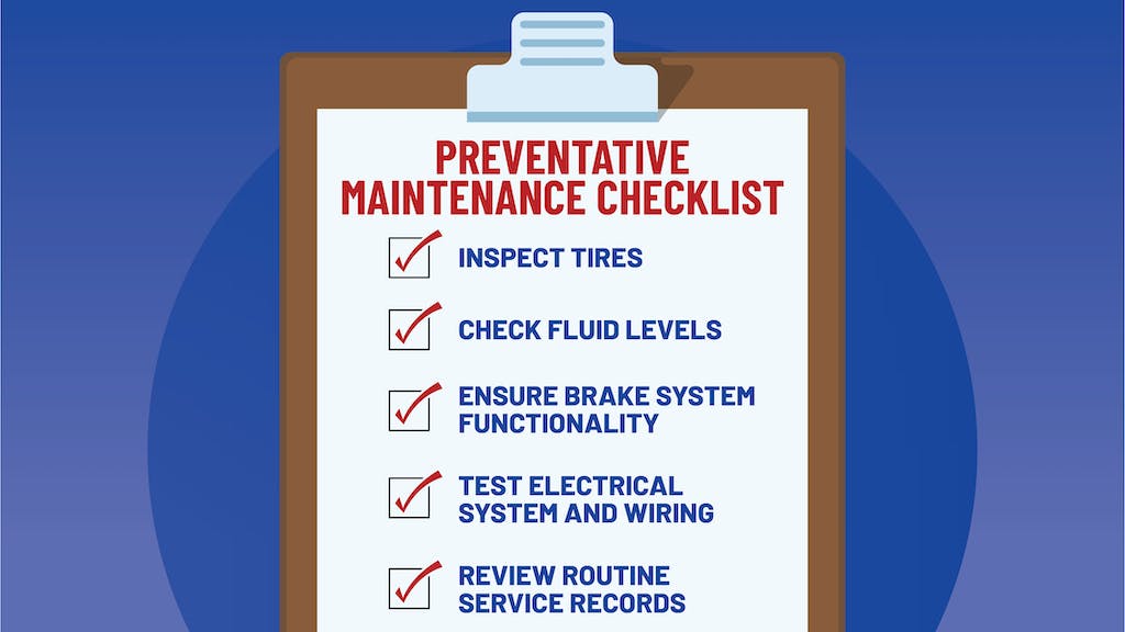 A list of preventive tips for inspecting a semi truck. 