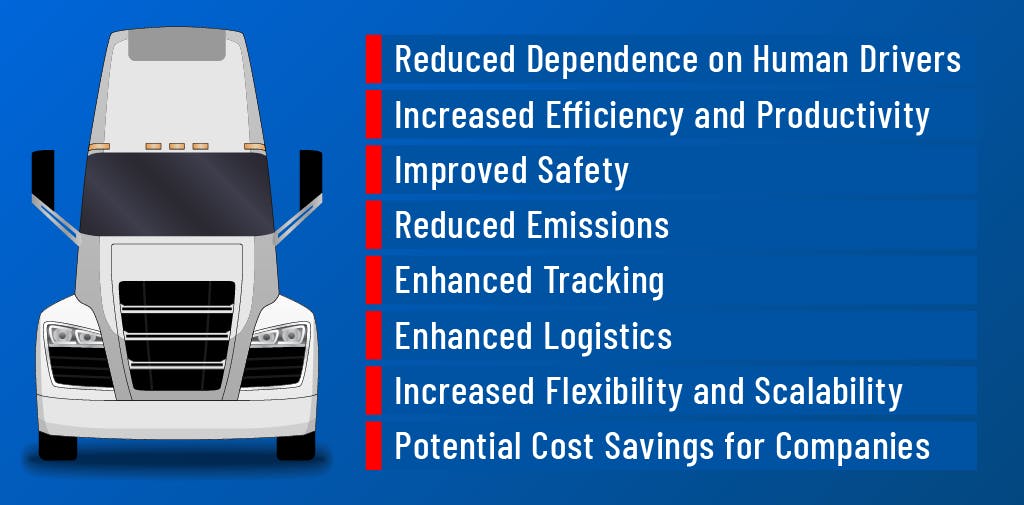 Benefits of self-driving trucks. 