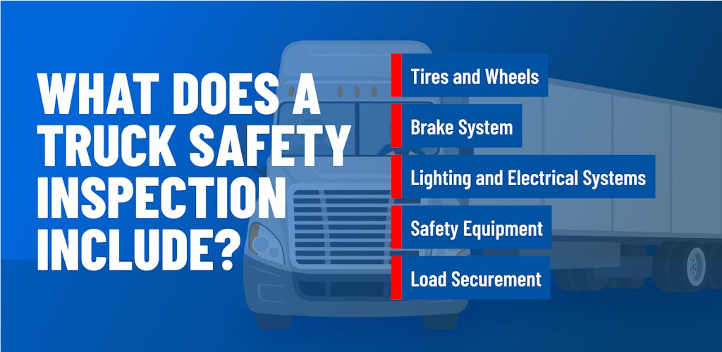 What does a truck safety inspection include?